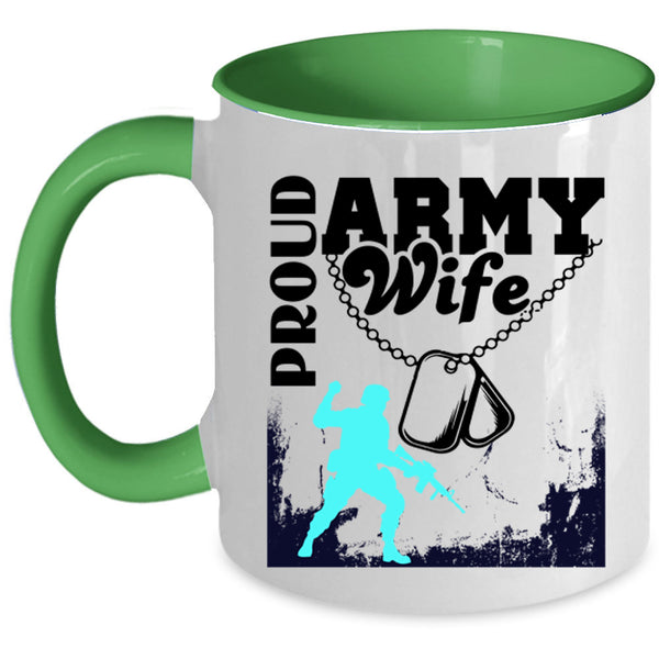 Beautiful Wife Coffee Mug, Proud Army Wife Accent Mug