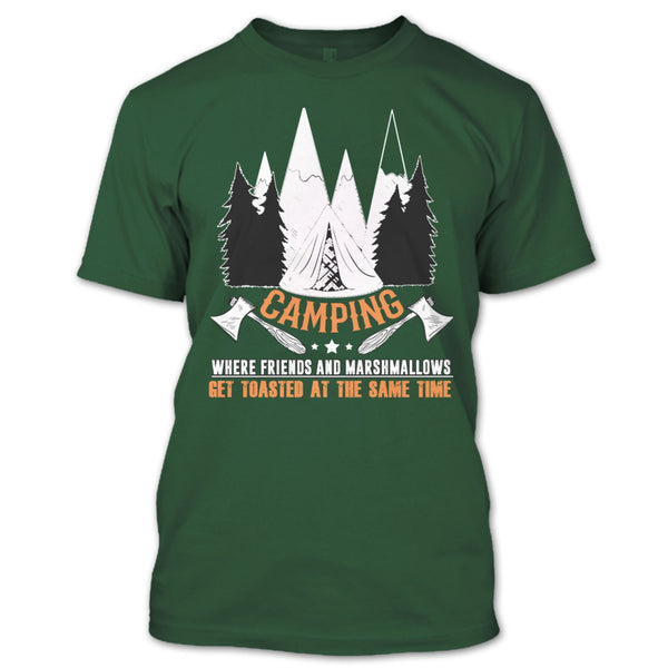 Camping T Shirt, Where Friends And Marshmalows T Shirt