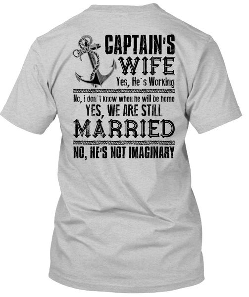 Captain's Wife T Shirt, I Love Husband T Shirt