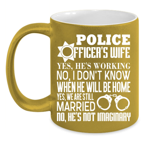 Police Officer's Wife Coffee Mug, Aweosme Police Officer's Wife Coffee Cup