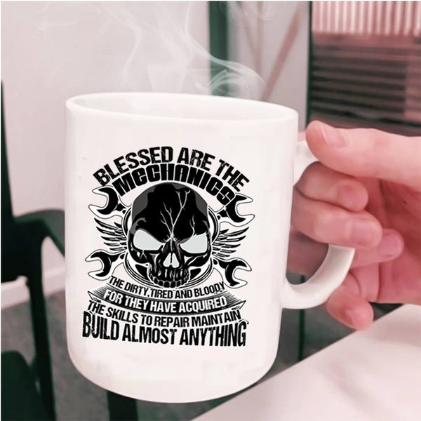 Best Gift For My Husband Coffee Mug, Blessed Are The Mechanics Cup