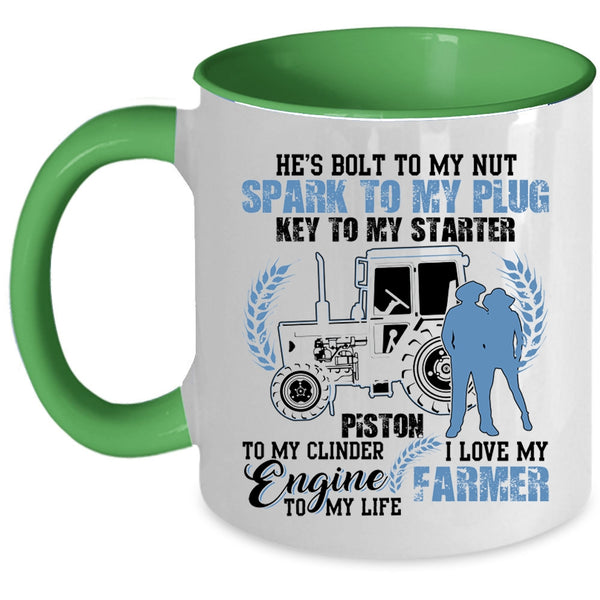 Cool Just Married Coffee Mug, I Love My Farmer Accent Mug