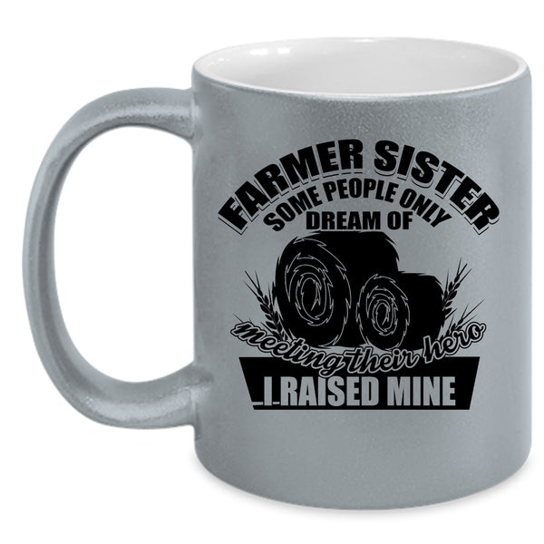 Cool Farmer Sister Coffee Mug, Farmer Sister Accent Mug