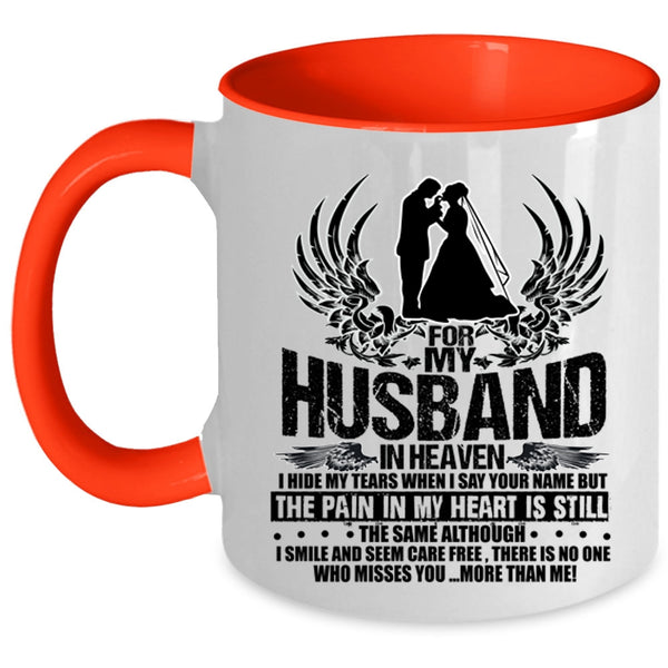Awesome Wife Coffee Mug, For My Husband In Heaven Accent Mug
