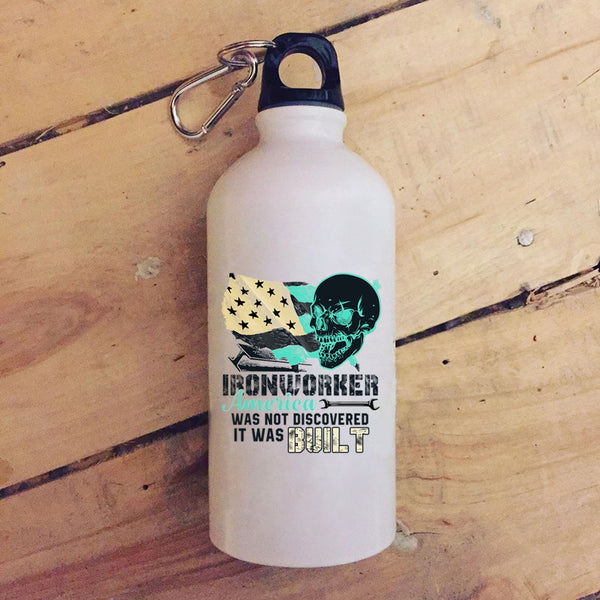 Ironworker America Was Not Discovered 20 oz Stainless Steel Bottle,Cool Outdoor Sports Water Bottle