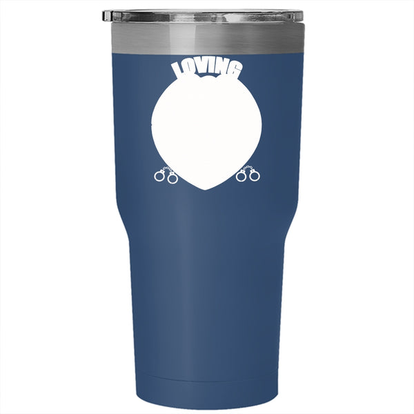 Loving My Police Officer is Not Just A Phase Tumbler 30 oz Stainless Steel, Cute Police Officer Travel Mug