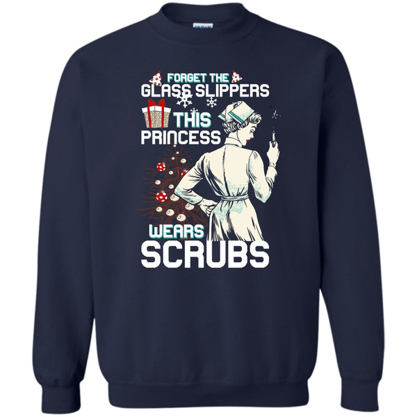 This Princess Wears Scrubs T Shirt, Coolest Nurse Merry Christmas Sweatshirt