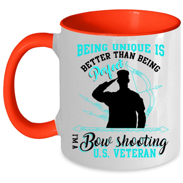 Cool U.S Veteran Coffee Mug, I'm A Bow Shooting U.S Veteran Accent Mug