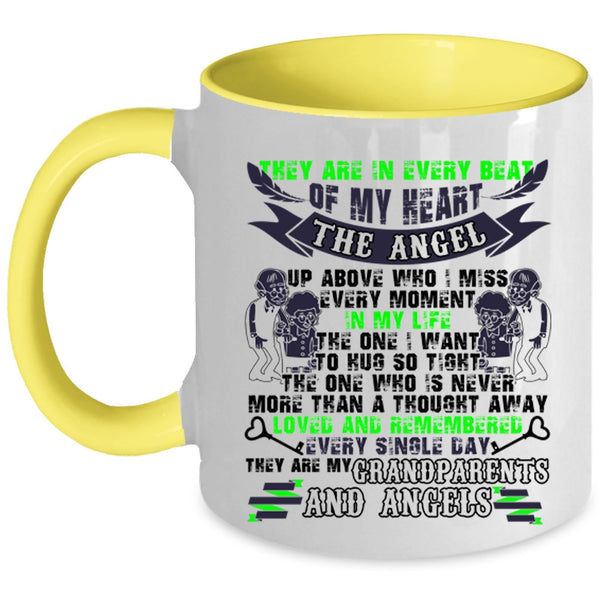 My Family Coffee Mug, They Are My Grandparents And Angels Accent Mug