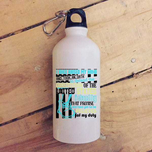 I Once Saised My Hand And Took An Oath 20 oz Stainless Steel Bottle,Cool Veteran Outdoor Sports Water Bottle