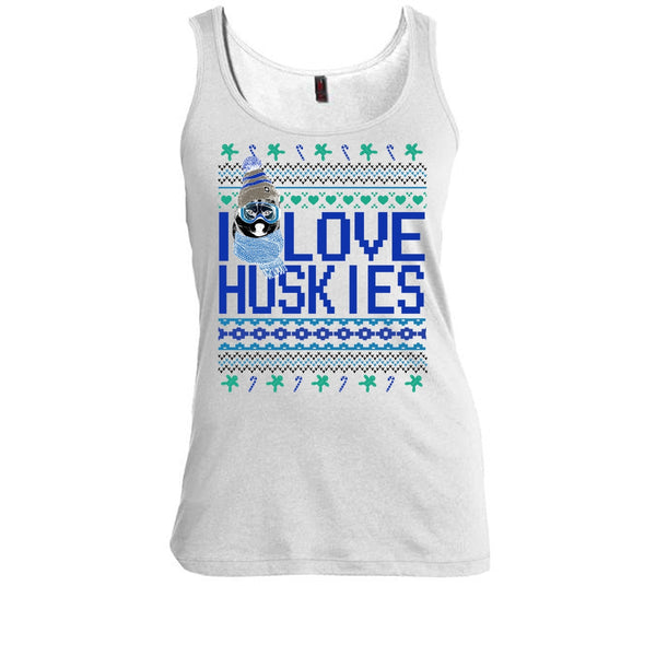 I Love Huskies T Shirt, Dog Merry Christmas T Shirt, Awesome t-shirts