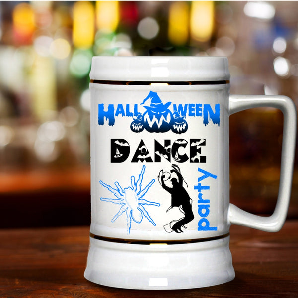 Funny Halloween Beer Stein 22oz, Halloween Dance Party Beer Mug