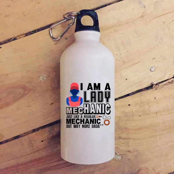I Am A Lady Mechanic 20 oz Stainless Steel Bottle,Gift For Wife Outdoor Sports Water Bottle