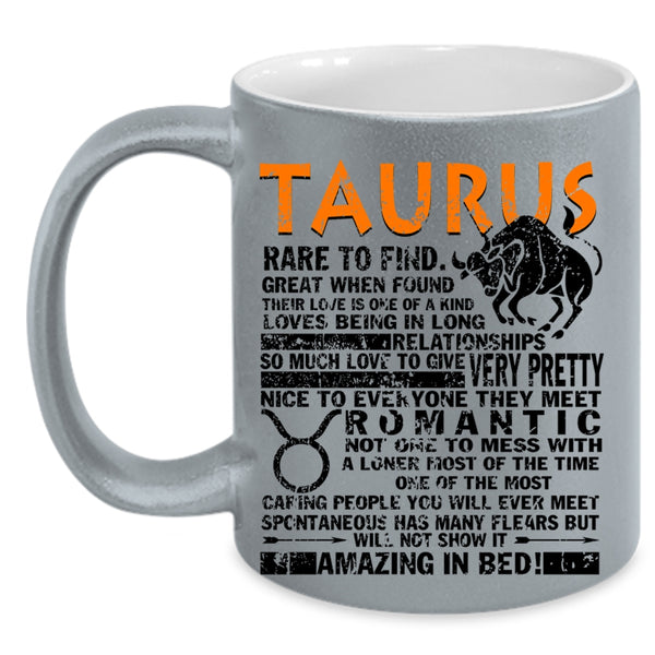 Birthday Gift Coffee Mug, Taurus Rare To Find Accent Mug