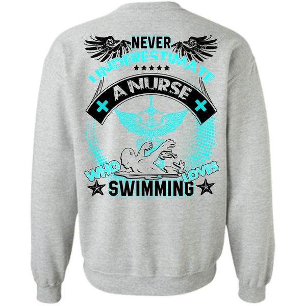 I Love Swimming T Shirt, Nurse Who Loves Swimming Sweatshirt