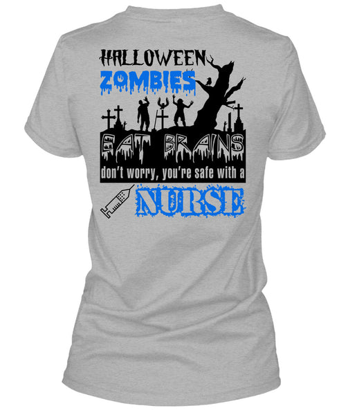 Halloween Zombies Eat Brains T Shirt, Wait For Halloween T Shirt