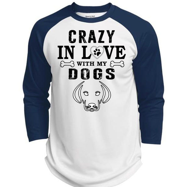 Crazy In Love With My Dogs T Shirt, My Favorite T Shirt, Awesome T-Shirts  (Polyester Game Baseball Jersey)