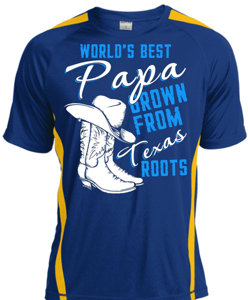 World's Best Papa T Shirt, Grown From Texas Roots T Shirt, Cool Shirt