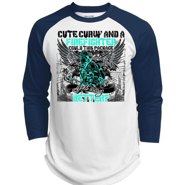 Cute Curvy And A Firefighter T Shirt, I Love Firefighter T Shirt, Awesome T-Shirts  (Polyester Game Baseball Jersey)