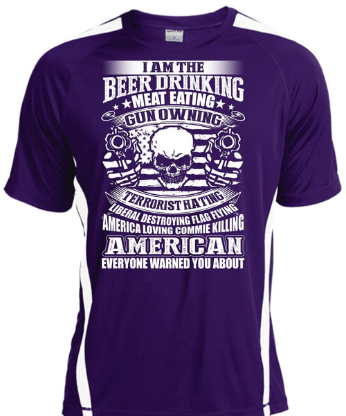 Meat Eating Gun Owning T Shirt, American T Shirt, Cool Shirt
