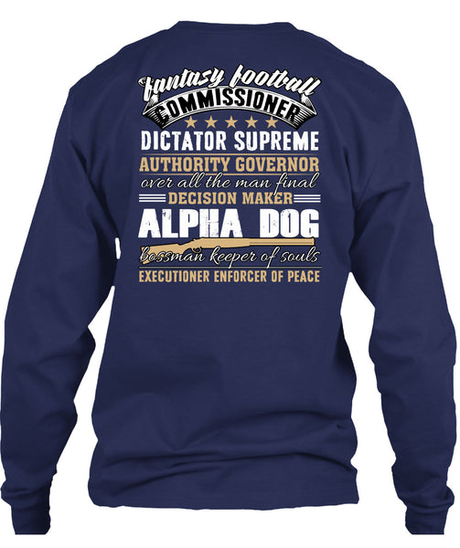Decision Maker Alpha Dog T Shirt, Fantasy Football T Shirt