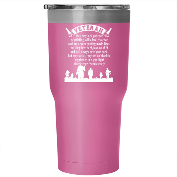 Funny Veteran Tumbler 30 oz Stainless Steel, Awesome Gift For Veteran Travel Mug