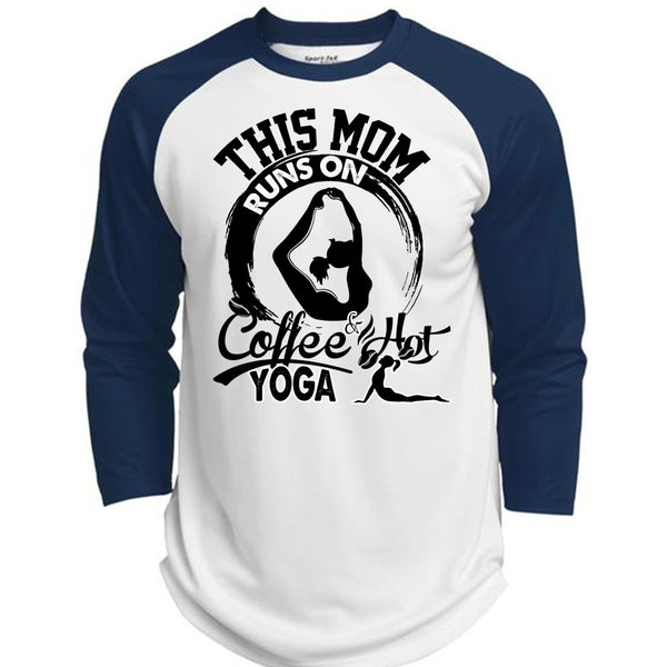 This Mom Runs On Coffee Hot Yoga T Shirt, I Love Nanny T Shirt, Awesome T-Shirts  (Polyester Game Baseball Jersey)