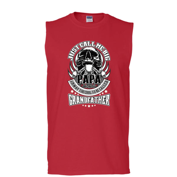 Just Call Me Big Papa T Shirt, To Be Called Grandfather T Shirt, Cool T Shirt (Men's Cotton Sleeveless)