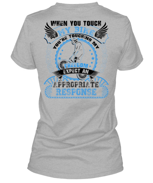 You Touch My Bike T Shirt, I Love Biker T Shirt