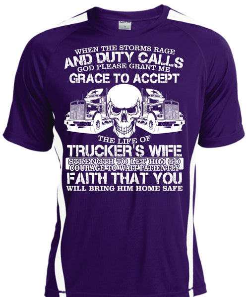 The Life Of Trucker's Wife T Shirt, Being A Trucker T Shirt, Cool Shirt