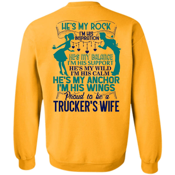 I Love Trucking T Shirt, Proud To Be A Trucker's Wife Sweatshirt