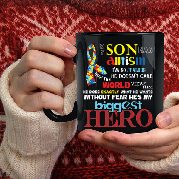 My Son Has Autism Coffee Mug, Cute Gift For Autism Mom Coffee Cup