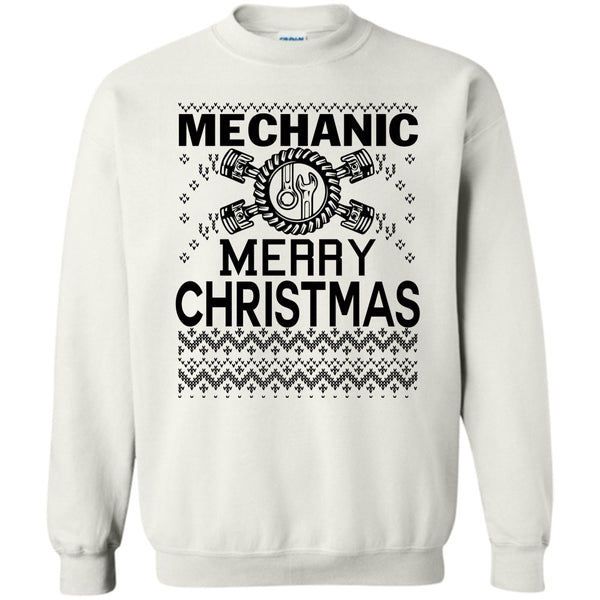 Merry Christmas Gift T Shirt, Mechanic Merry Christmas Sweatshirt
