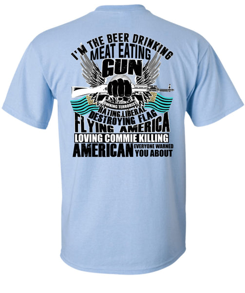 Meat Eating Gun T Shirt, I Love Gun T Shirt