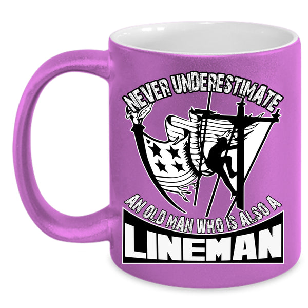 An Old Man Is A Lineman Coffee Mug, Awesome Grandpas Coffee Cup