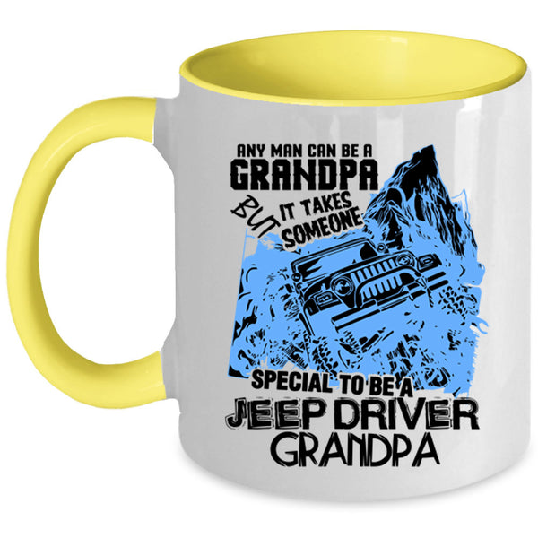 Best Dad Ever Coffee Mug, Special To Be A Jeep Driver Grandpa Accent Mug