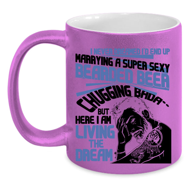 Cool Just Married Coffee Mug, I'd End Up Marrying A Bearded Beer Accent Mug