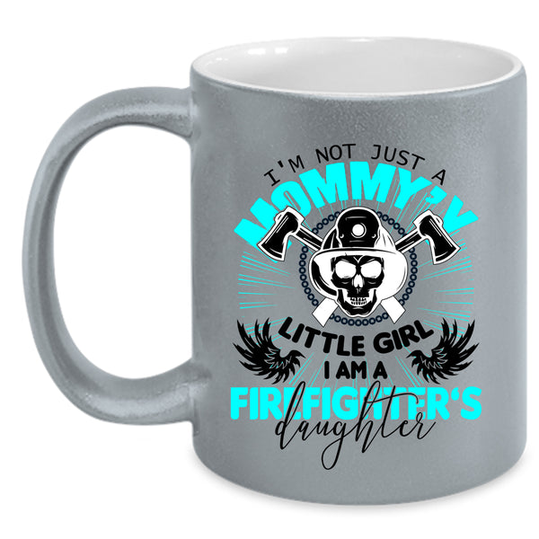Mom And Daughter Coffee Mug, I Am A Firefighter's Daughter Accent Mug