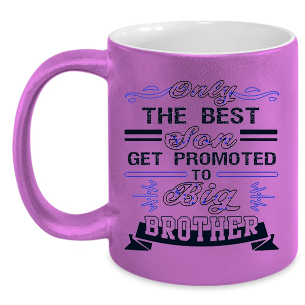Cool Son Coffee Mug, The Best Son Get Promoted To Big Brother Accent Mug