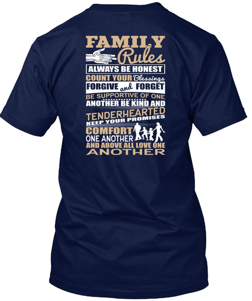 Family Rules T Shirt, Forgive And Forget T Shirt