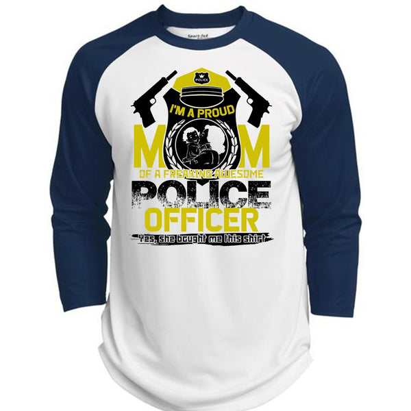 I'm A Proud Mom T Shirt, I Love Police T Shirt, Awesome T-Shirts  (Polyester Game Baseball Jersey)