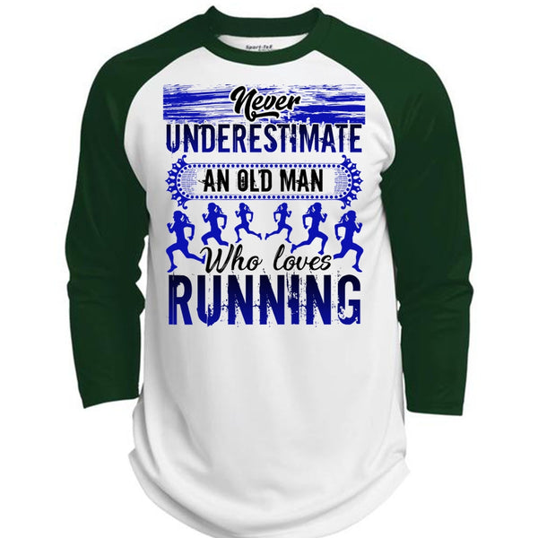 Old Man Who Loves Running T Shirt, I Love Running T Shirt, Awesome T-Shirts  (Polyester Game Baseball Jersey)