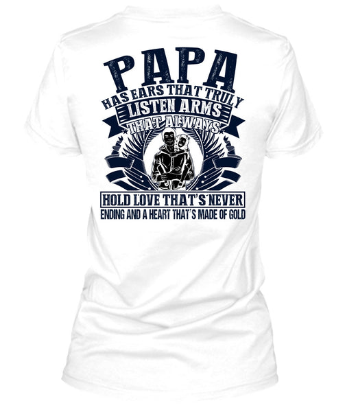 Papa Has Ears T Shirt, I Love Papa T Shirt