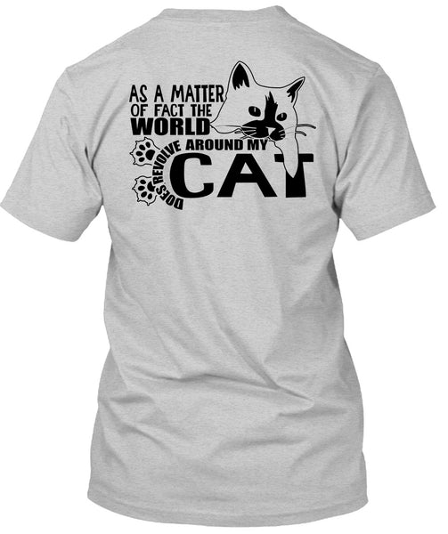 World Does Revolve Around My Cat T Shirt, I Love Cat T Shirt