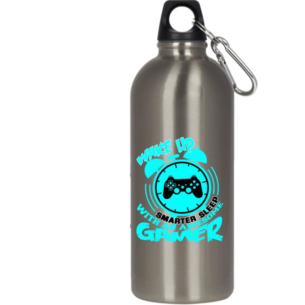 Wake Up Smarter Sleep 20 oz Stainless Steel Bottle,With An Awesome Gamer Outdoor Sports Water Bottle