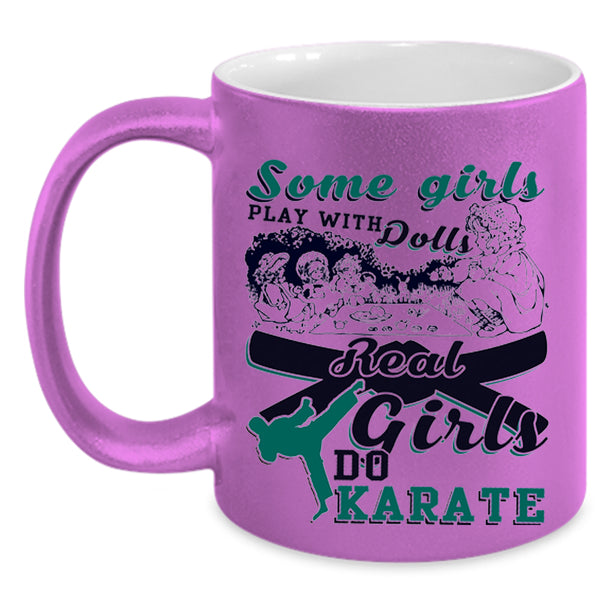 Cool Karate Girls Coffee Mug, Real Girls Do Karate Accent Mug