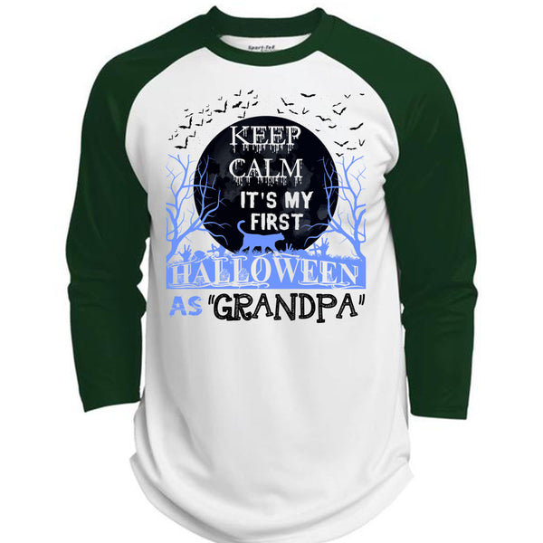Keep Calm It's My First Halloween As Grandpa T Shirt, Wait For Halloween T Shirt, Awesome T-Shirts  (Polyester Game Baseball Jersey)