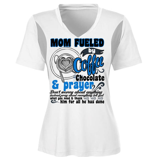 Mom Fueled By Coffee Chocolate T Shirt, I Love Coffee T Shirt, Awesome T-Shirts