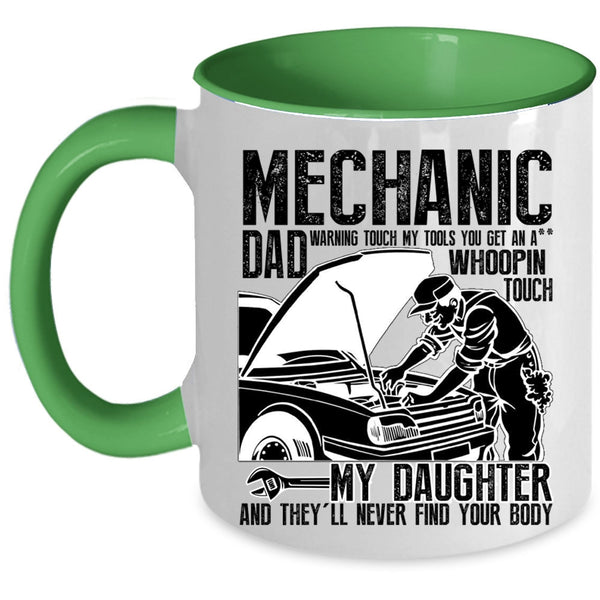 Best Gift For My Daddy Coffee Mug, Mechanic Dad Accent Mug