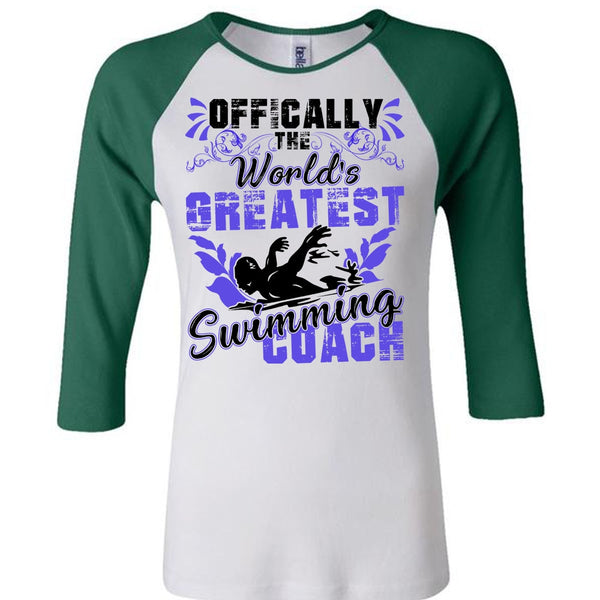 Offically The World's Greatest Swimming Coach T Shirt, I Love Swimming T Shirt, Awesome T-Shirts